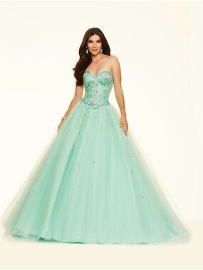 Morilee 2016 Strapless Mint Ball Gown Prom/Quinceañera Dress with Beaded Bodice